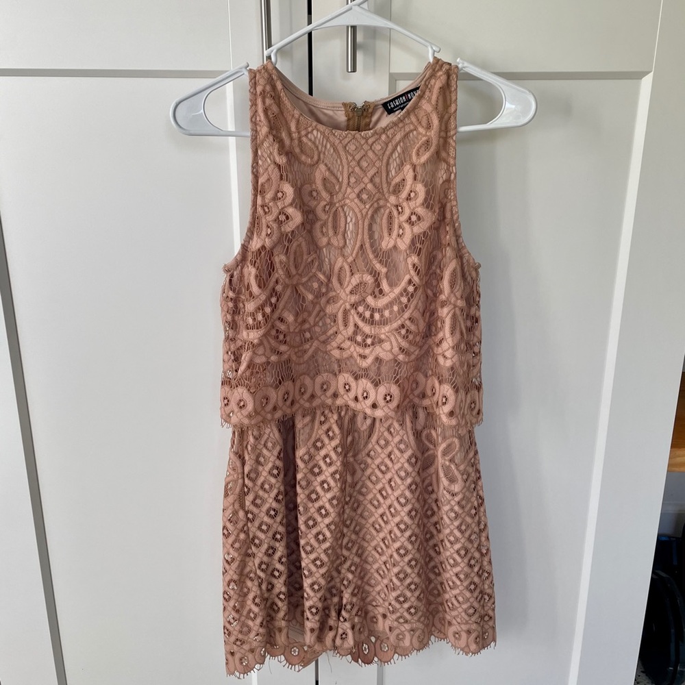 Sleeveless Lace Romper